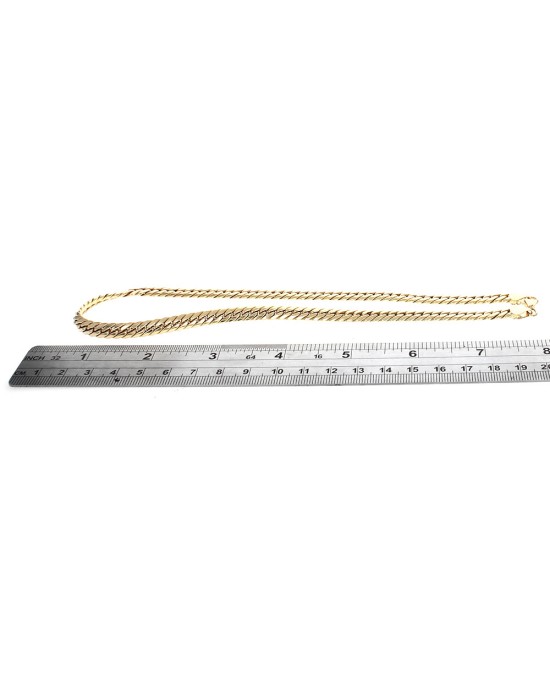 Cuban Link Chain Necklace in Yellow Gold